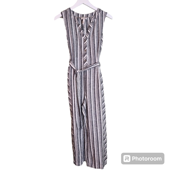 Laundry by Shelli Segal Linen Jumpsuit festival boho beachy vacation - Picture 3 of 10